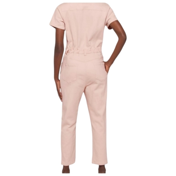 Heatherly Piper Coverall Crop Jumpsuit Putty Short Sleeve NEW Size Small - Picture 3 of 10